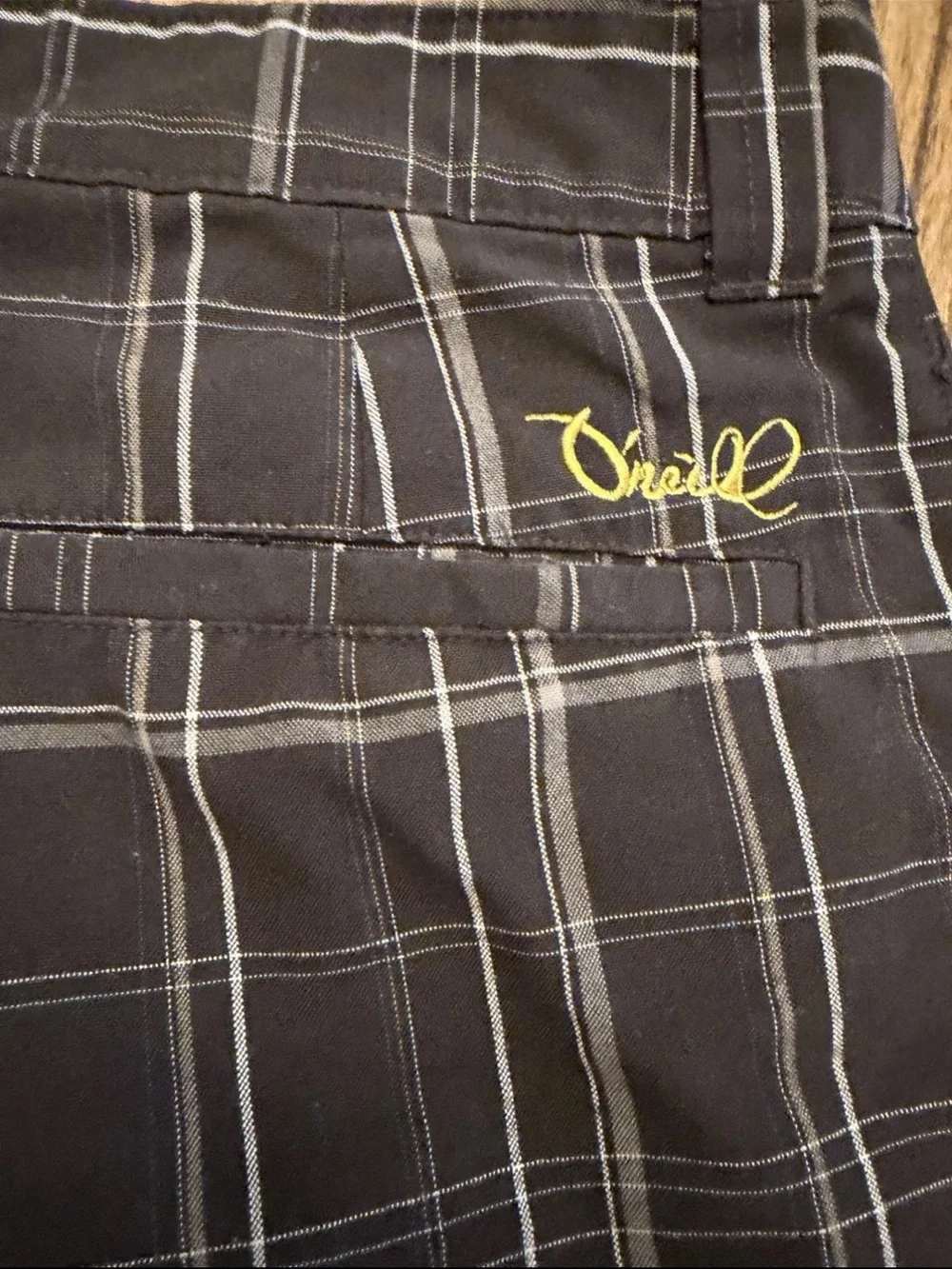Levi Brown Plaid‎ Hybrid Plaid Cargo Shorts Flat Front Surf Skate Mens 36